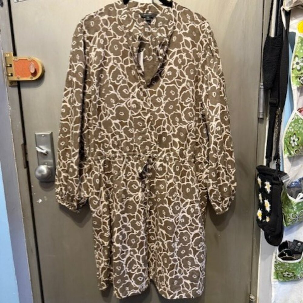 Retro Boho Voile floral Mini Shirtdress - Picture 2 of 16